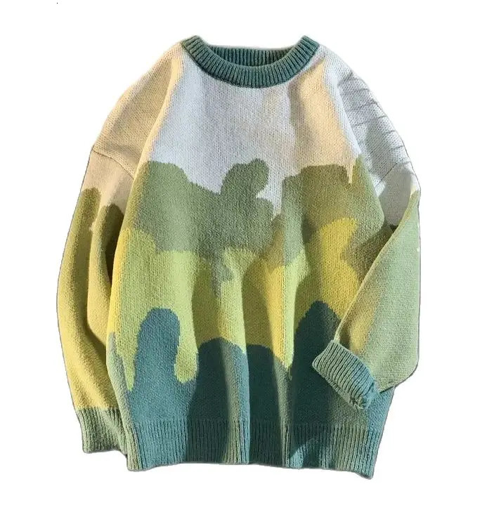 Mens Sweater Soft Thermal Fashion Crewneck Knitted Pullovers Autumn Winter Harajuku Vintage Y2K Clothes Korean Men 240808