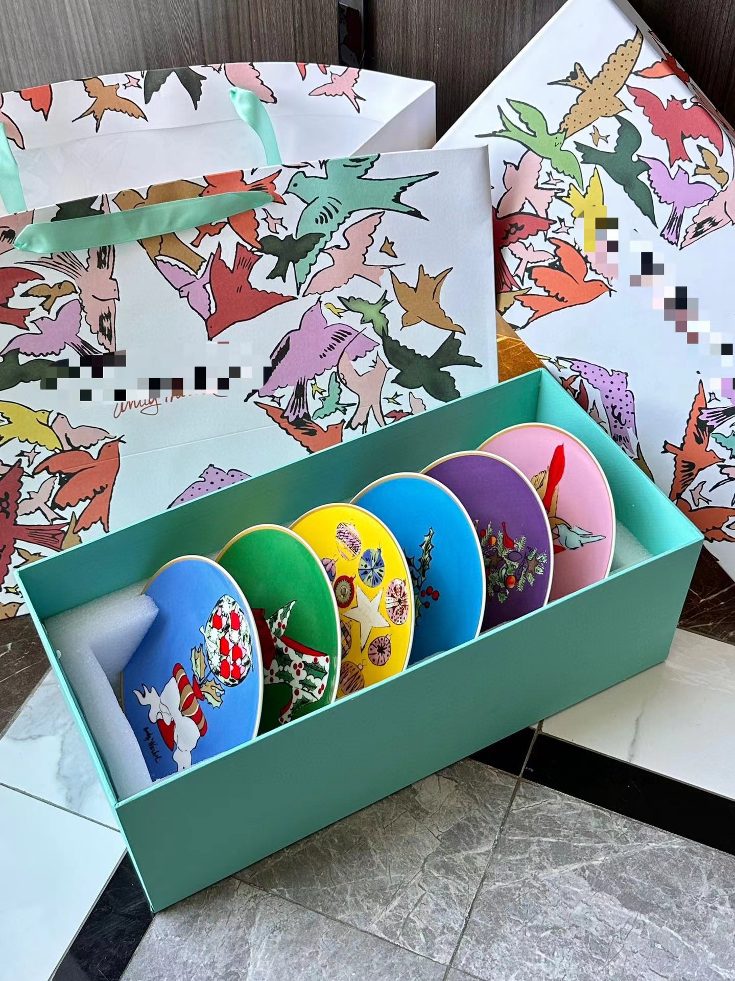 New Six-piece Dishes Plate Printing and Dyeing Process Simple Fashion Design-image-1010361766
