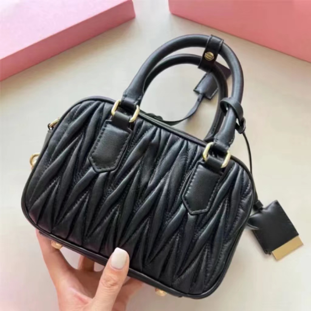 Square Fashion Shoulder Bag Bowling Bags Women Hobo Luxury Handbags Cross Bodys Cosmetic Men Designer Genuine Leather Clutch Tote Travel-image-914656923