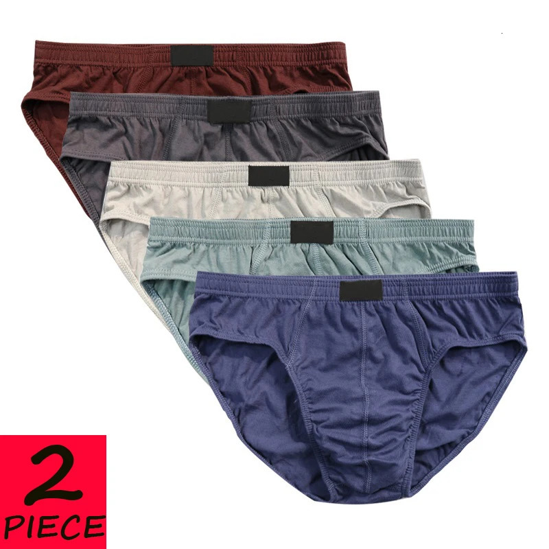 Alltoall 2 pièces Batch Mens 100 feuilles de lit de coton pur sous-vêtements confortables
