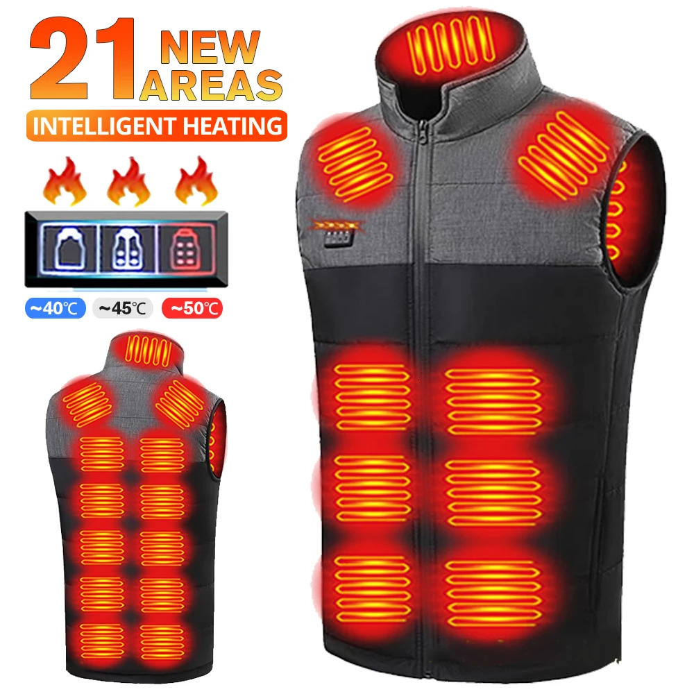 21 zones auto-chauffage gilet quatre interrupteurs de contrôle des hommes veste chauffante usb vêtements chauffés électriques femmes thermiques v