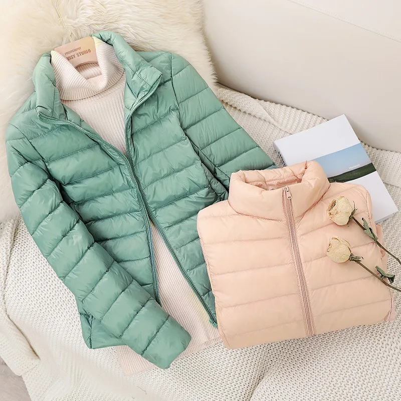 10 Colors Womens Puffer Jackets Arrivlas Autumn Winter White Duck Down Ultra Lightweight Packable Coat 240808