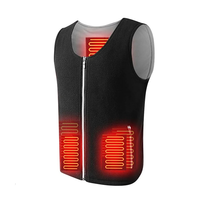 Smart USB Charging Electric Self Heating Vest for Men Women Thickness Camping Cycling Hiking Ski Heating Vest Winter Body Warmth 240808