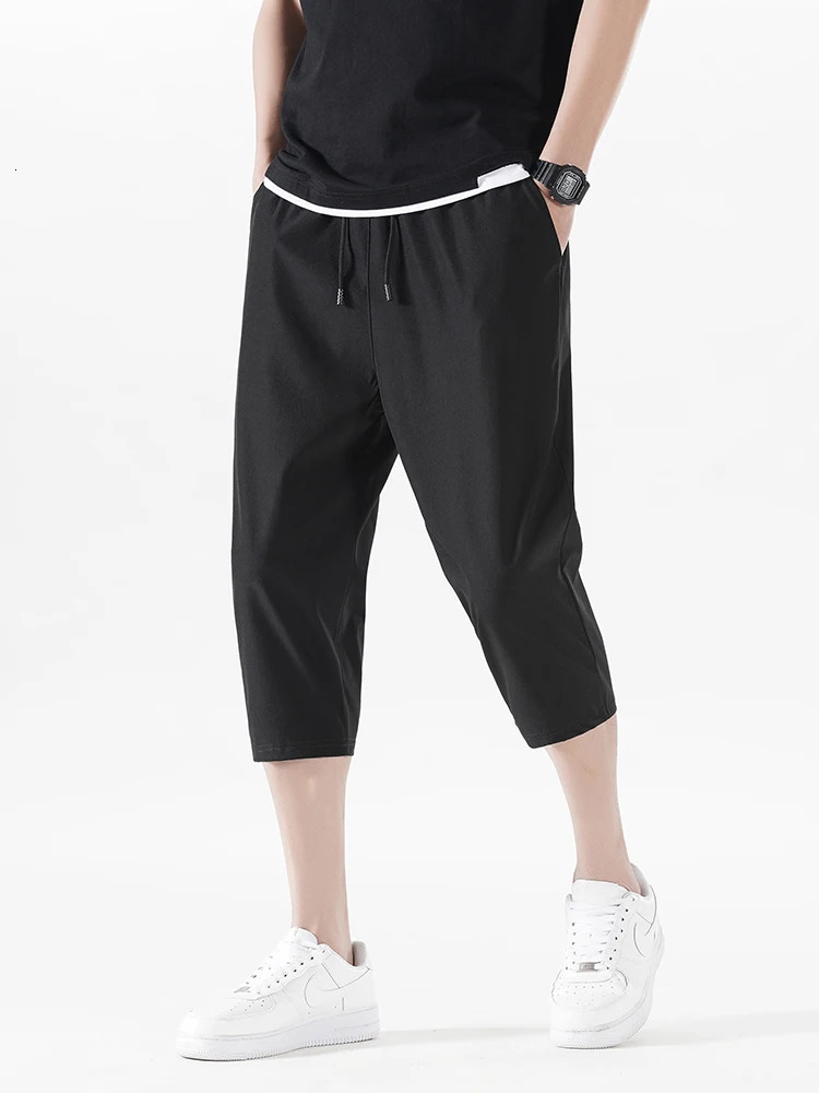 Summer Homme Brepwable Elastic Nylon Ice Silk 34 Short S Pantals Sports et Shorts décontractés 240808