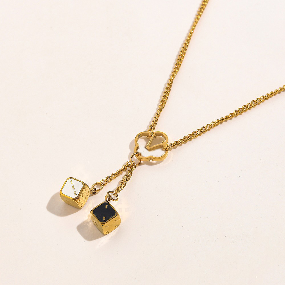 Luxury Design Women Necklace Choker Chain 18K Gold Plated Stainless Steel Necklaces Pendant Statement Wedding Jewelry Accessories-image-761612718