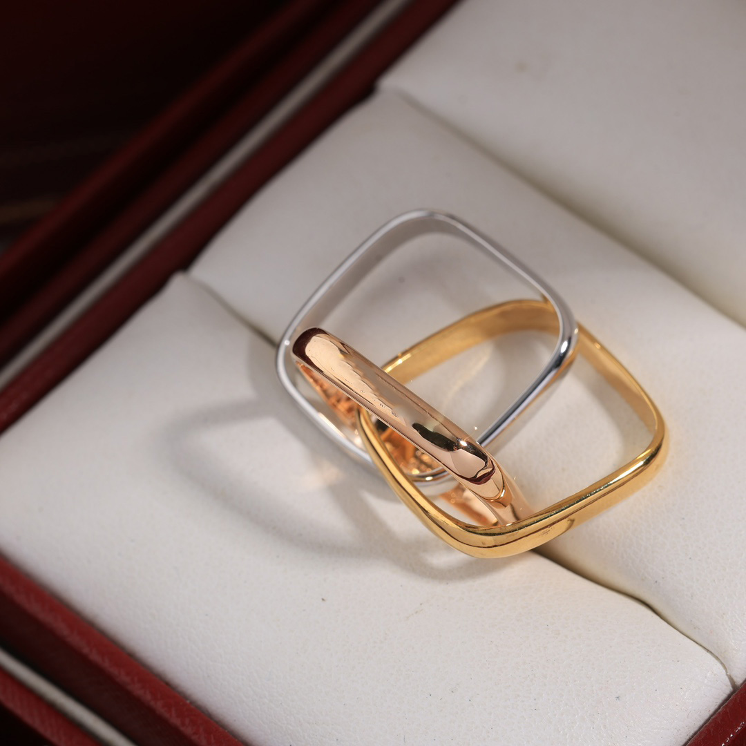 trinity ring charms for woman designer Size 678 for man Couple Tricyclic crossover Gold plated 18K T0P quality brand European size luxury jewelry wi
