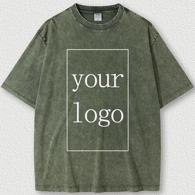 Huoy personnalise les t-shirts pour hommes avec des vêtements de rue hip-hop de haute qualité en coton 100% pur