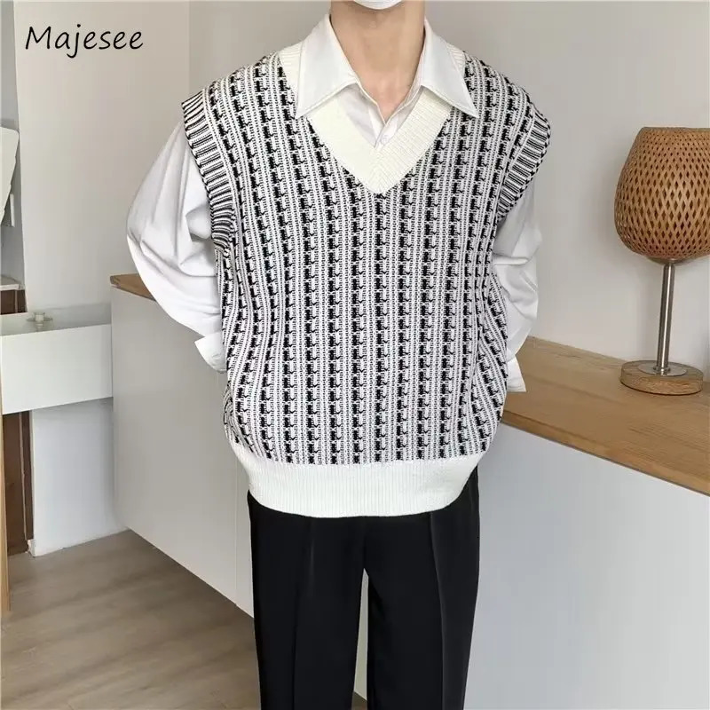 Vneck Pull veste d'automne veste décontractée à rayures coréennes de coréen harajuku y2k top street vêtements cool tricot entièrement assorti Ins