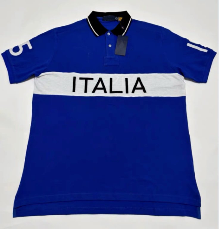 Designer polos fits the size of Italian high-quality 100% pure cotton mens short-sleeved T-shirt with embroidery technology S-5XL ohj