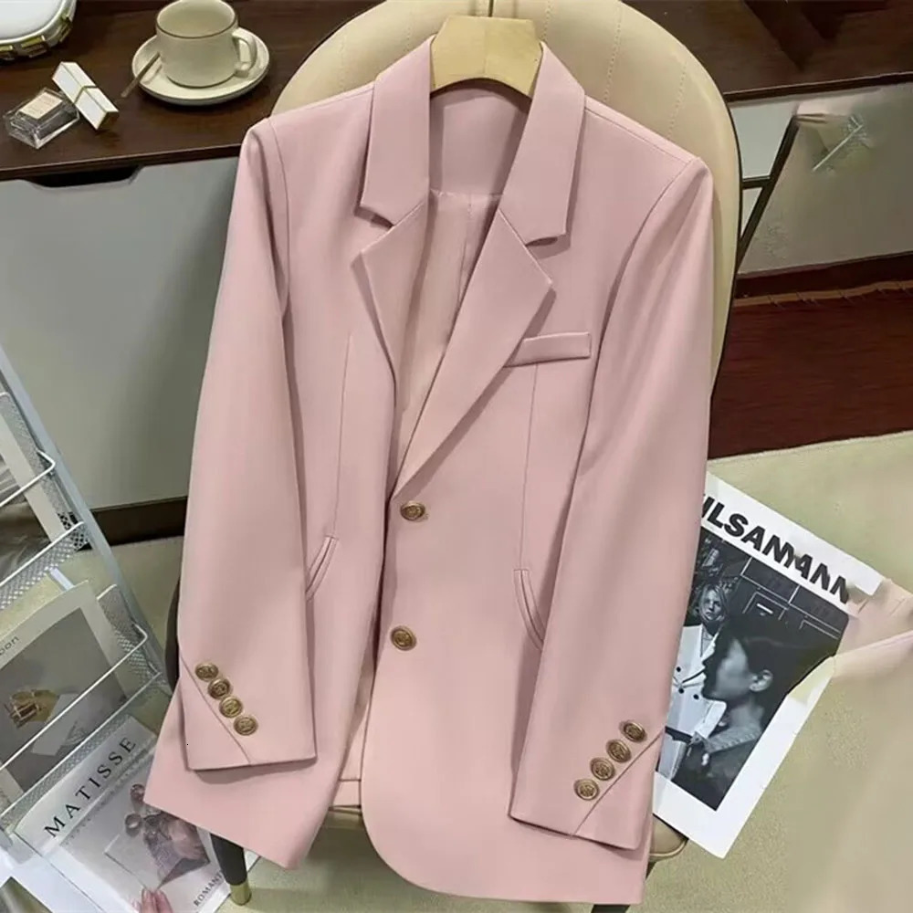 Autumn Long Sleeve Single Breasted Blazer Mujer Fashion Blazers For Womens Casual Coat Winter Jackets For Women Outerwear 240808
