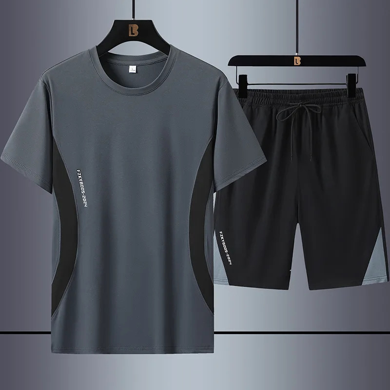Men de vêtements de sport surdimensionnés ensembles de courses de survêtement élastiques de basket de basket-ball Tennis Sport Fitness Workout Cl