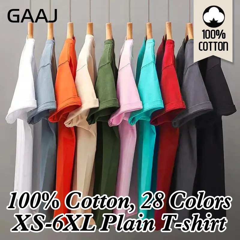 XS6XL 100 cotton mens Tshirt short sleeved summer top casual solid TShirt plain fashion highquality basic unisex clothing 240808
