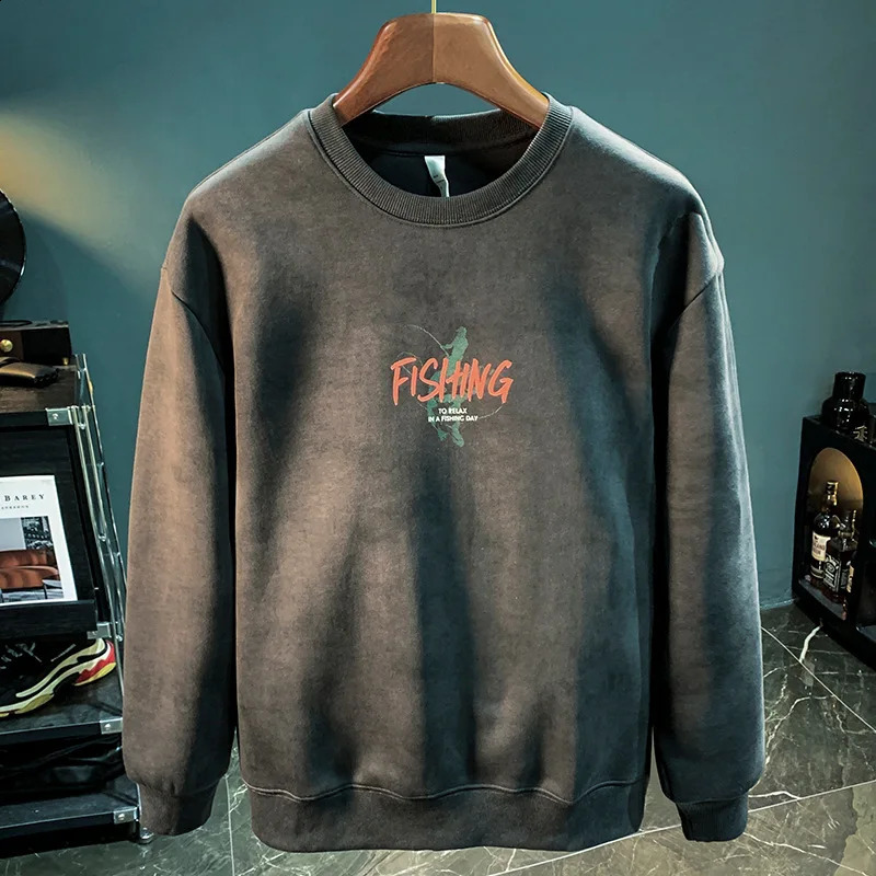 Autumn and winter highend American printed sweater mens 2024 trend retro crew collar floral casual y240809