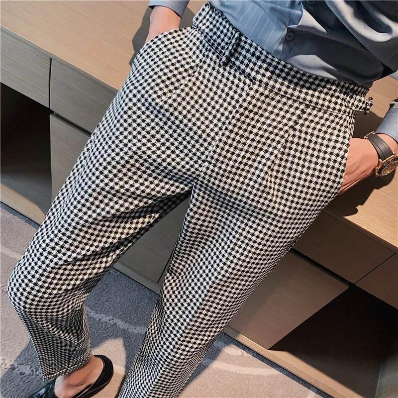 Pantalon de robe pour hommes British Style Slim Pantalon Sigle Solid Casual Business Formal Social Mens Clothing240808