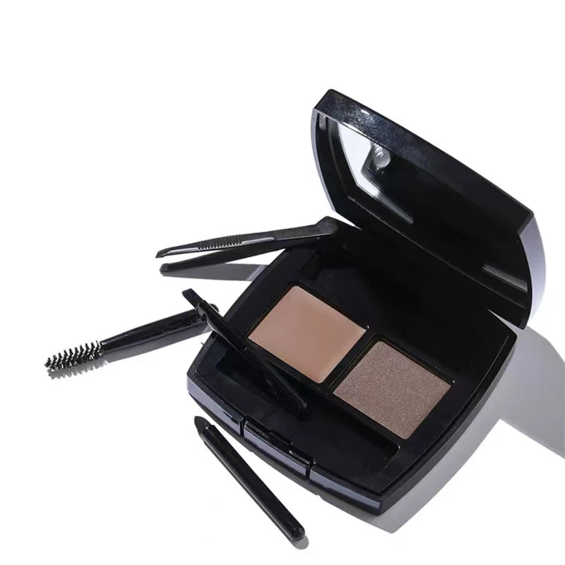 Two color eyebrow powder plate 4g 3 Colors Light /Medium /Dark Brand Eyebrow Enhancers Eyebrow Makeup-image-1010706937
