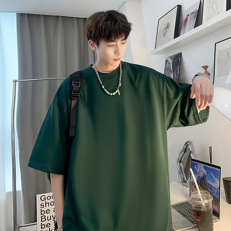 Mens Summer Super Soft White T-shirt Mens Short Sleeve Cotton White T-shirt Street Clothing Basic Casual T-shirt Top S-XXXXL Plus240808