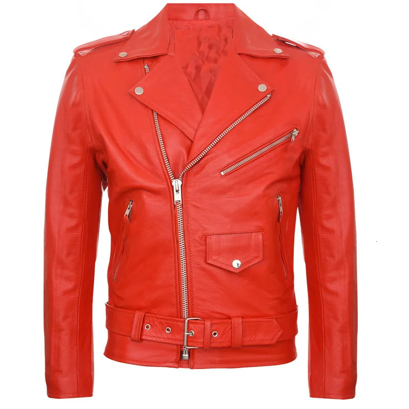 Boutique Punk Mens PU Leather Jacket Motorcycle Fashion Slim Fit Leather Jacket240808