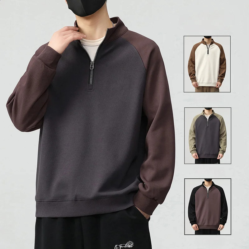 2024 mens long sleeved sweater round neck autumn hooded clothing 240809