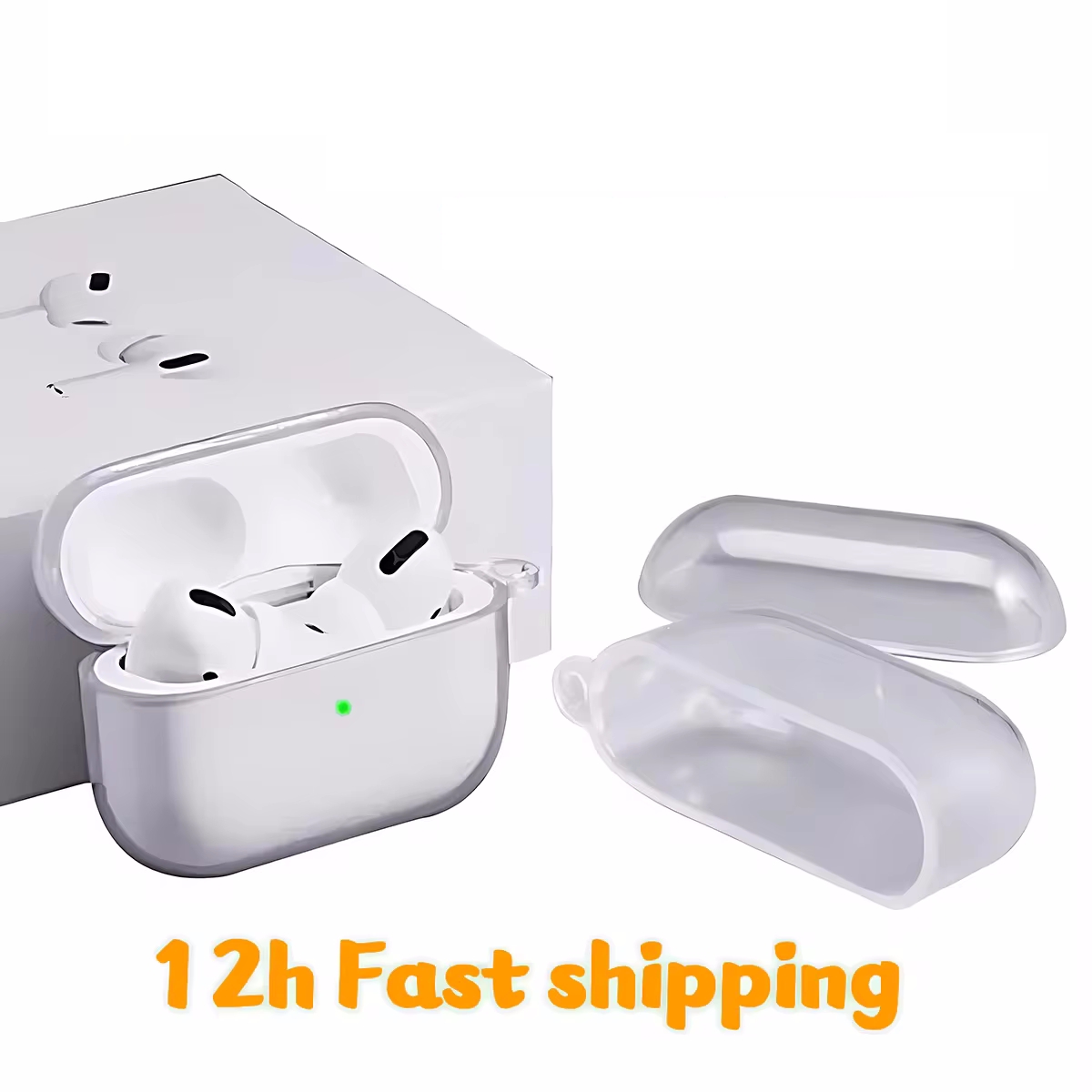 For Airpods pro 2 3 air pod max earphones Accessories Solid Silicone Cute Protective Headphone Cover airpod pro 2nd generation TPU Shockproof Cas-image-261694956