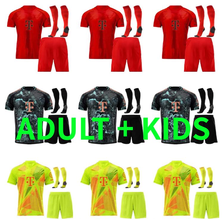 24 25 Bayern Kane Soccer Jerseys Munich de Ligt Gnabry 2024 2025 Joao Cancelo Sane Musiala Mazraoui Muller Goretzka Child Adults and Kids Full Se
