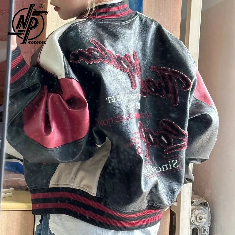 Black Red Broidered Racing Mens Veste Bomber Co dans la veste d'hiver de mode coréenne 2024 TOP240808