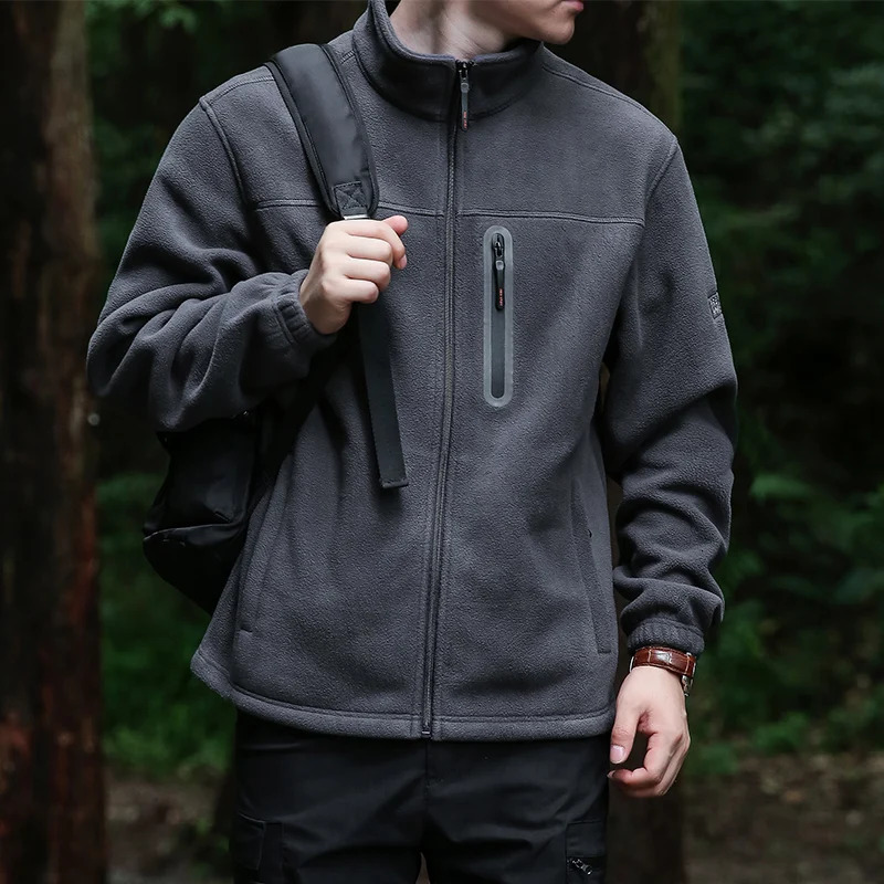 Mens warm casual wool hoodie highquality zipper perfect autumn and winter sweater clothing 240808
