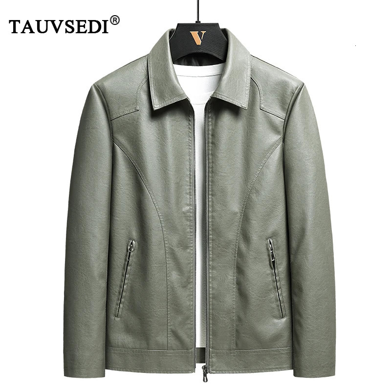 Autumn mens casual motorcycle leather jacket mens retro jacket formal PU jacket mens oversized jacket Plus size 8XL240808