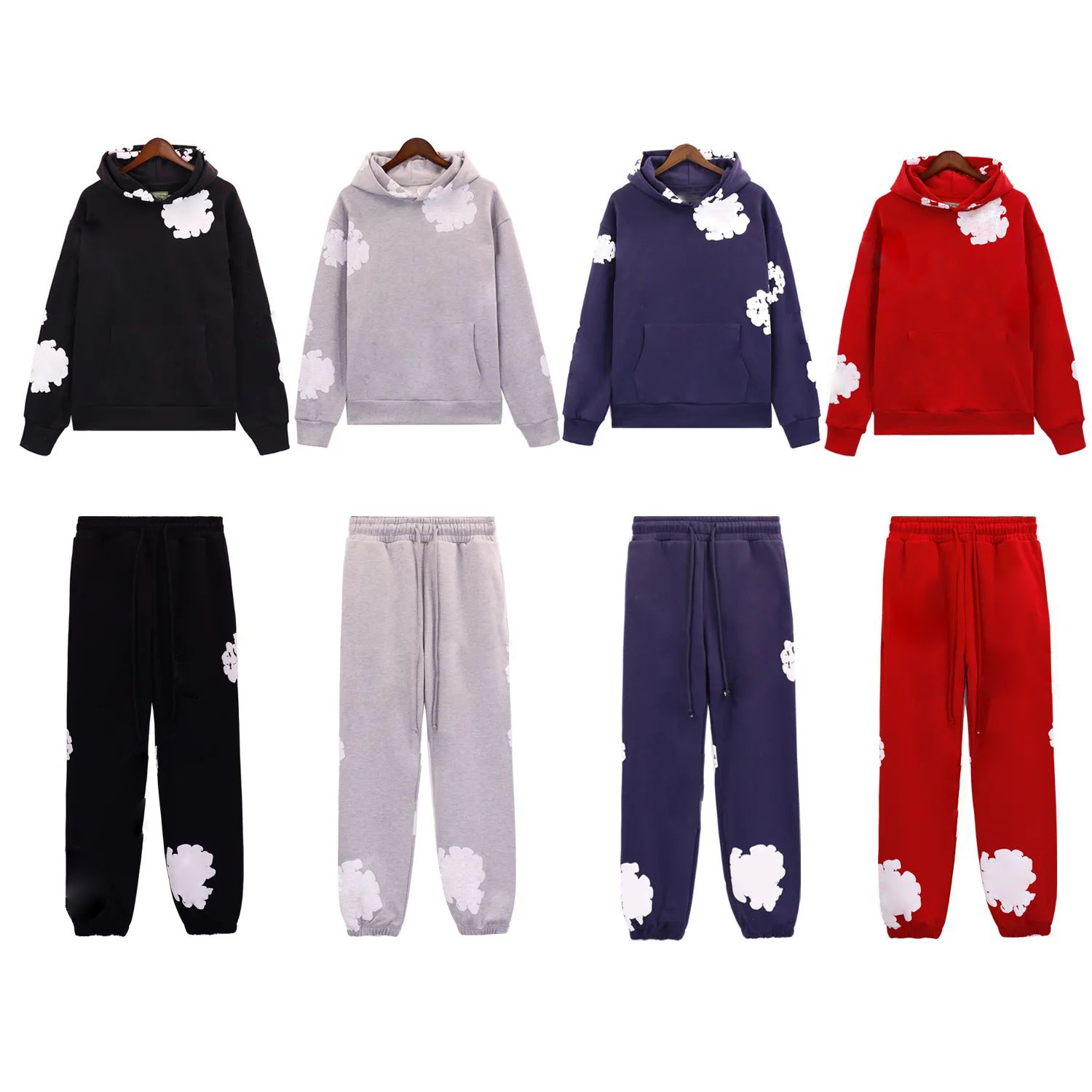 hommes à sweat à capuche Sweat à capuche Men de fleur de conception de fleurs Tracksuit Men des femmes Hip Pop Swetshirts Set Men Desigenr T-shir