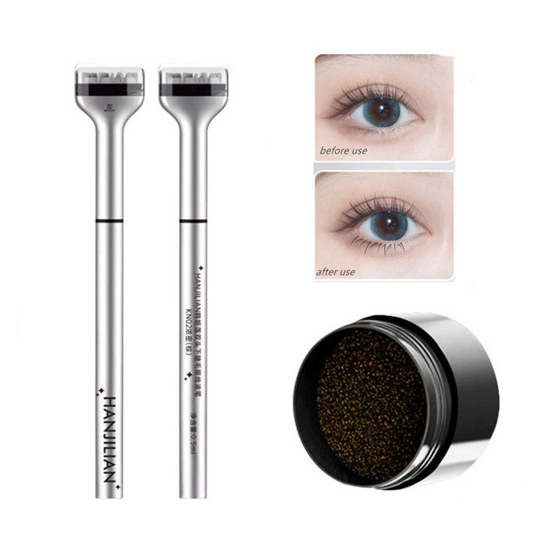 Lash Stamp 2 in 1 Eyelash Stamp Makeup Applicator eyelash extensions Waterproof Sweatproof Reusable with Ink for Beginners-image-427836076
