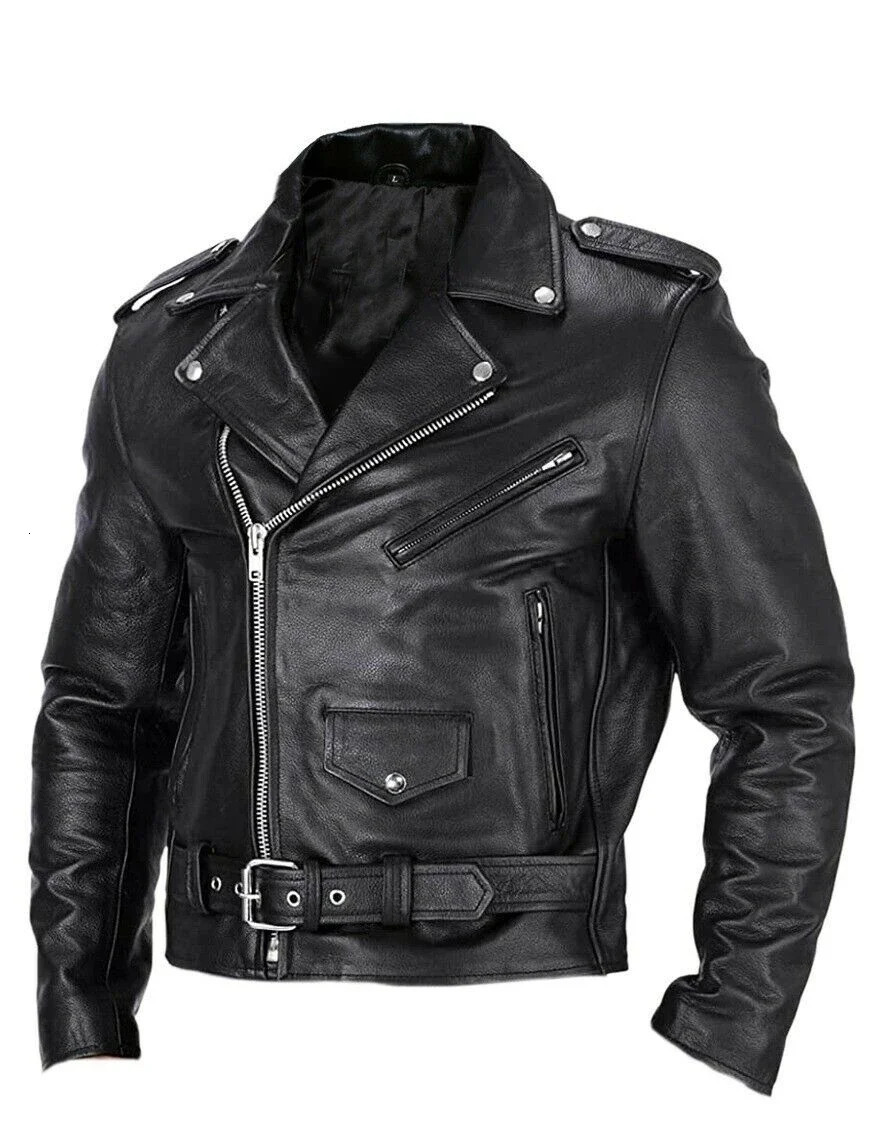 Mens fashion leather jacket ultra-thin fit stand collar PU jacket mens windproof motorcycle lapel diagonal zipper jacket mens240808