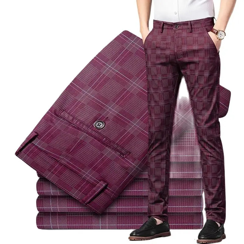Spring/Summer Casual Pants Mens Fashion Korean Street Clothing Mens Straight Slimming Pants Mens Trouser Black Flat Pants Mens240808