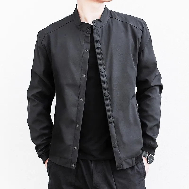 Plus SizeM8XL long sleeved stand up collar fashionable jacket windproof short synthetic leather Pilot motorcycle top 240808