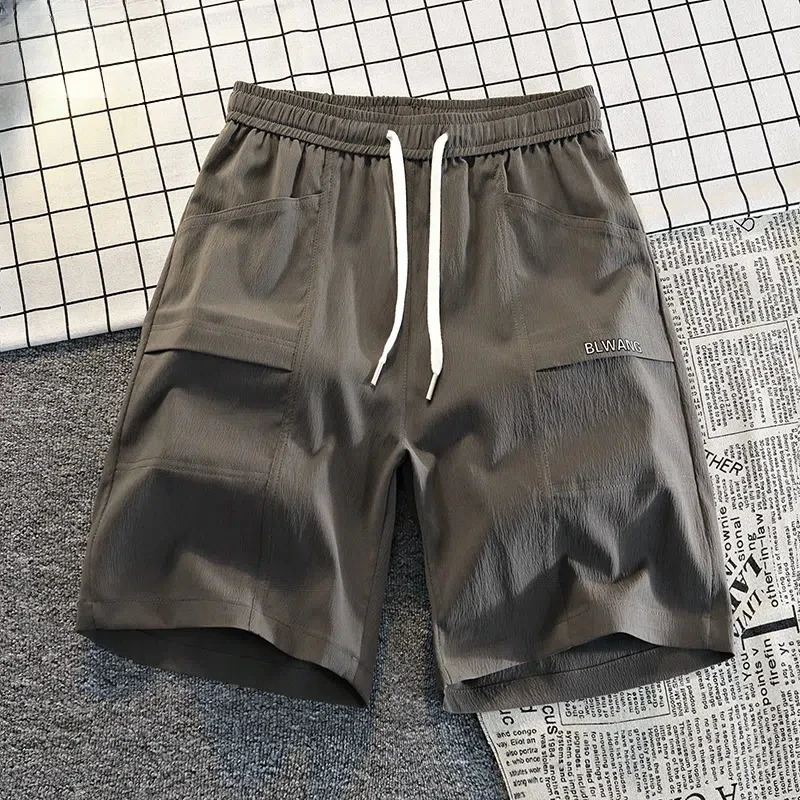 casual shorts for mens one-fifth shorts with elastic drawstring and quick drying trend for summer 2024 selling office supplies and womens shorts2