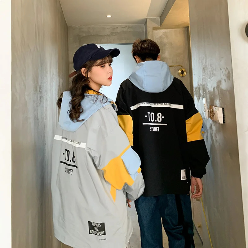 Mens Hoodie Spring and Autumn Mens Casual Street Wear Windproof Jacket Mens Waterproof Clothing Mens Hip Hop Large S-5XL240809