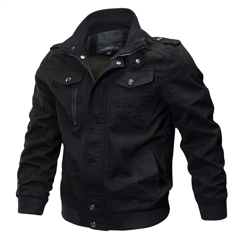 Vestes pour hommes et pardessus Vestes de bombardiers militaires pour hommes Coton décontracté pour hommes