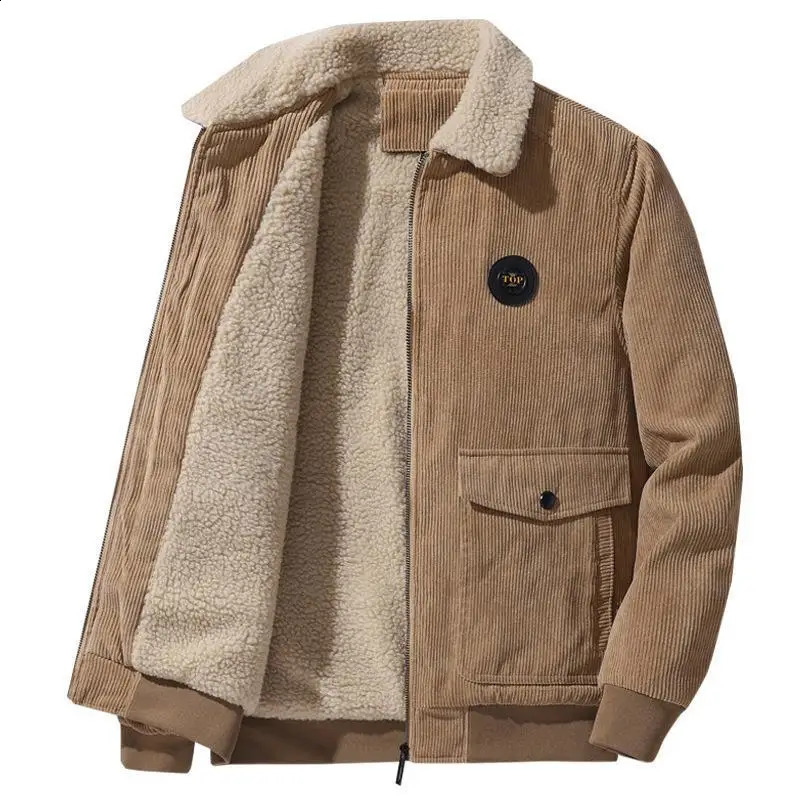 Veste en laine en velours côtelé en automne et hiver