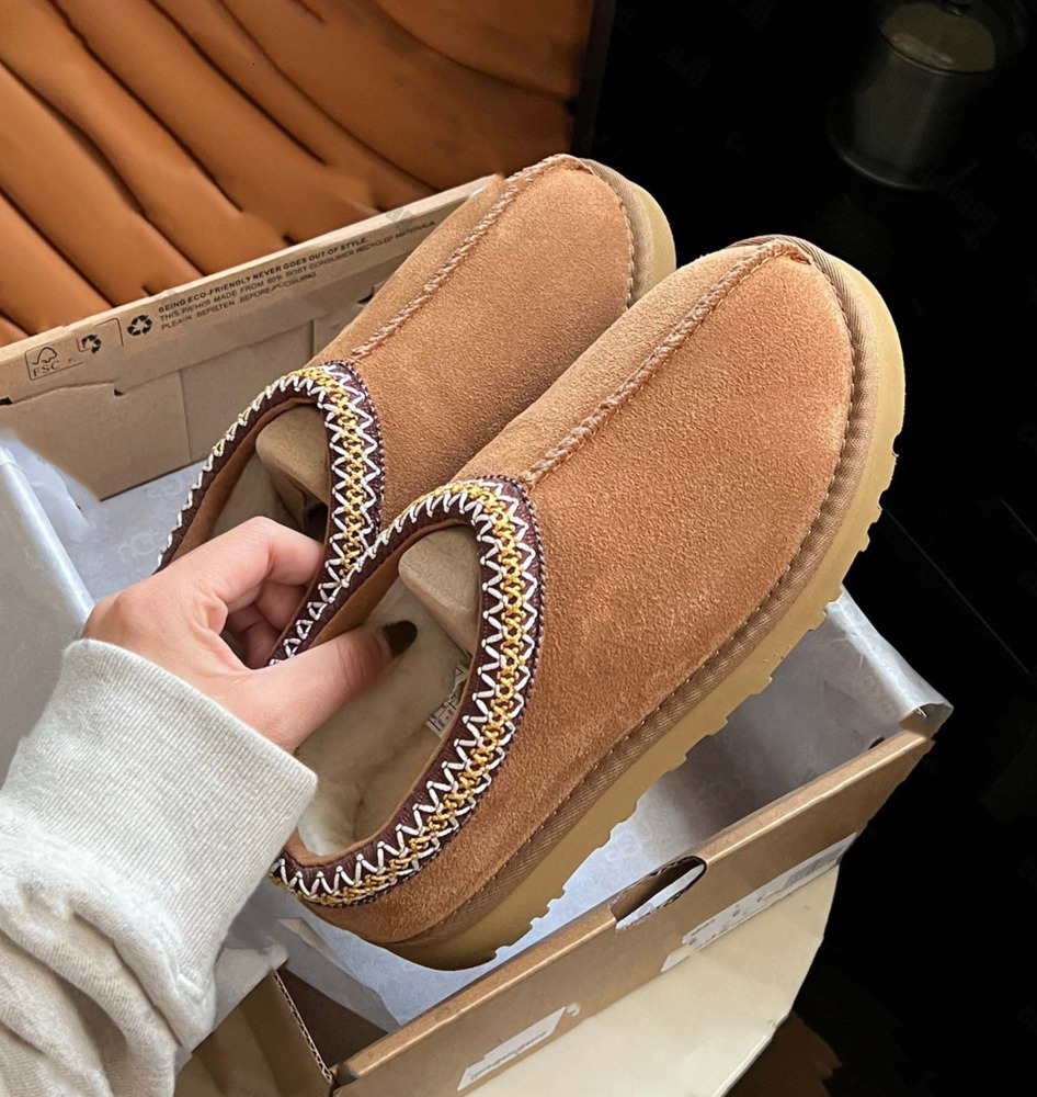 Boots Tasman Slippers Chestnut Fur Slides Sheepskin Shearling Tazz NEW Mules Women Men Ultra Mini Platform Boot Slip-on Shoes Suede Upper Comfort-image-919208578