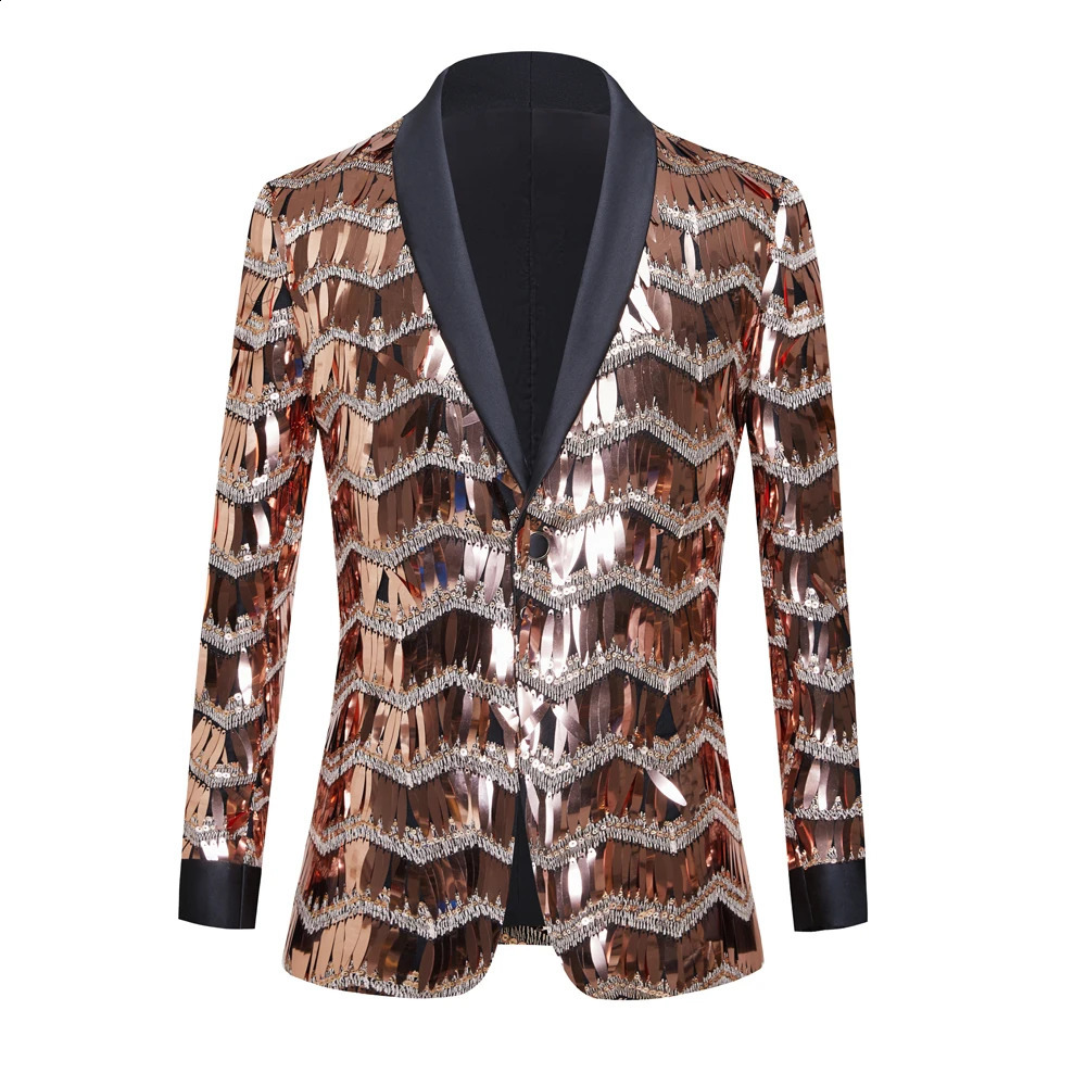 Veste de paillettes or de luxe de luxe