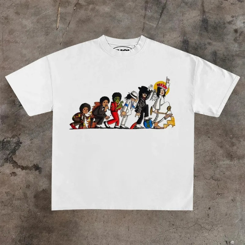 summer American anime cartoon printed short sleeve T-shirt Men Y2k Harajuku street style top couple oversized shirt 240810
