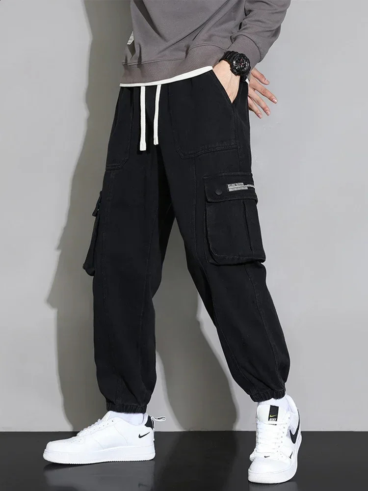 Pantalon de cargaison de grande taille 7xl 8xl Spring pour hommes avec des poches de sport décontractées et à la mode jogging et pantalon lâche S