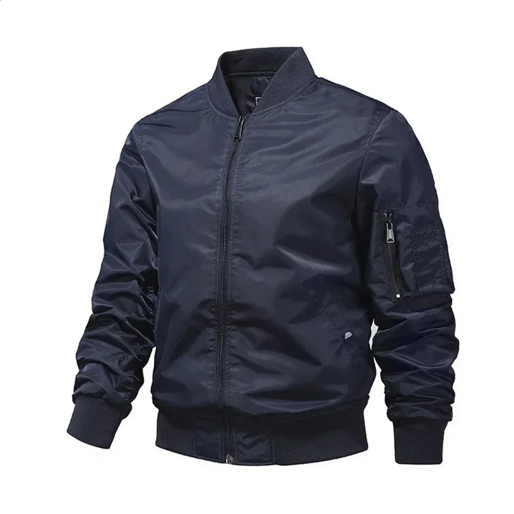 2024 Spring/Summer Mens Monochrome Bomber Jacket Outdoor Clothing Pilot Baseball Jacket240809
