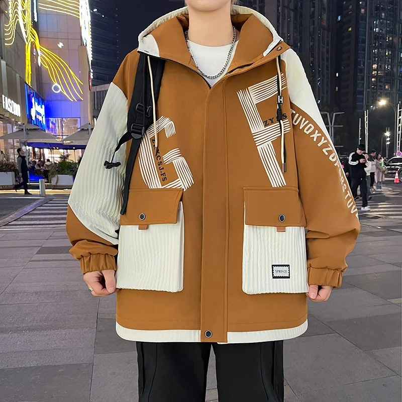Leisure 2024 Springaumn Mens Woodie Sweat Street Clothing Windproof Jacket Youth Outdoor Sports Plus taille M4XL TOP 240809