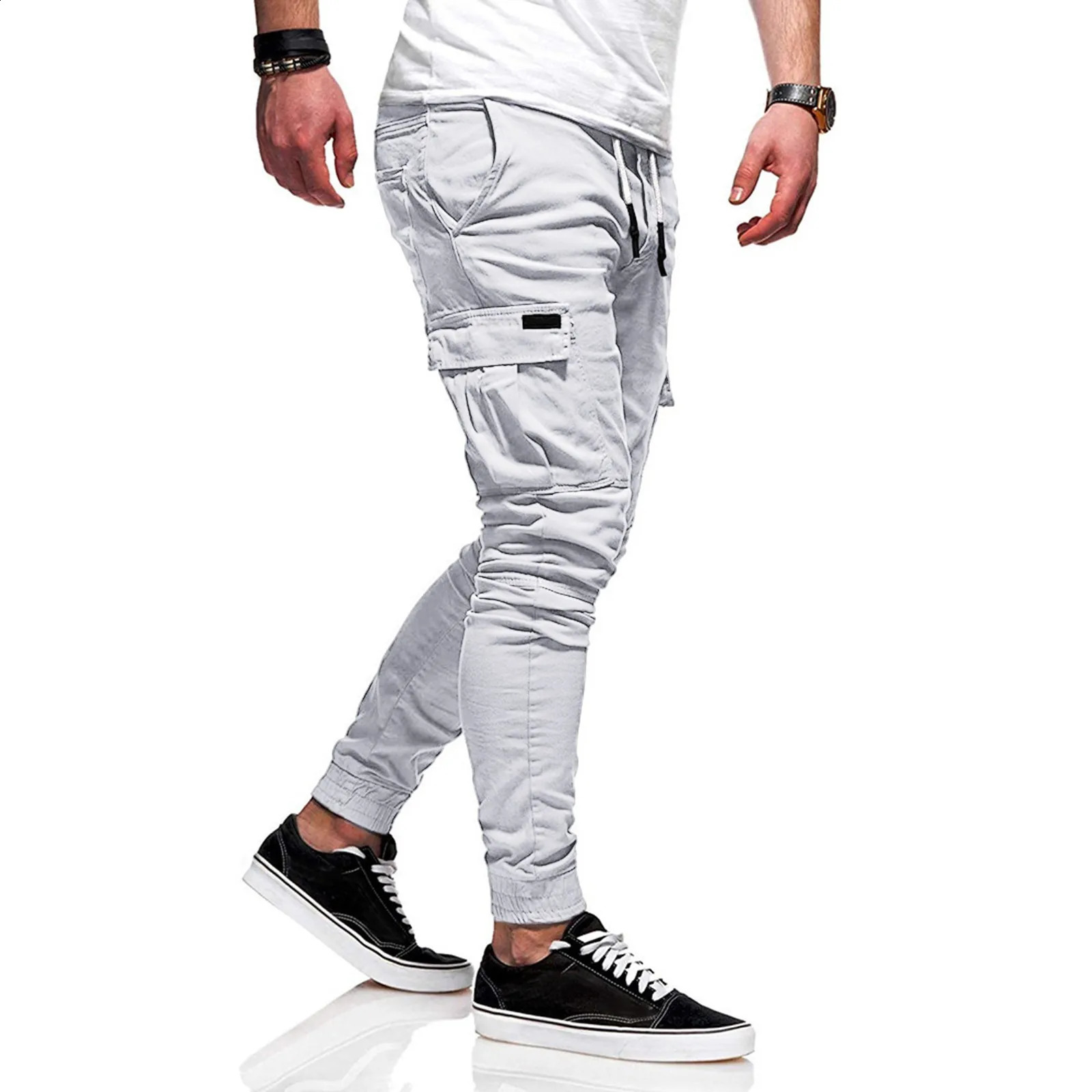 Casual mens pants with fashionable large pockets hip-hop harem pants high-quality outerwear sports pants soft mens jogging pants mens trousers Panta