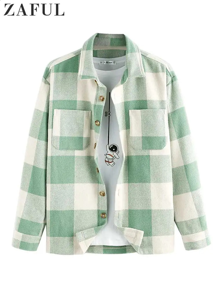 mens long sleeved shirt jacket plain wool blend jacket autumn and spring streetwear shirt unisex jacket top240809