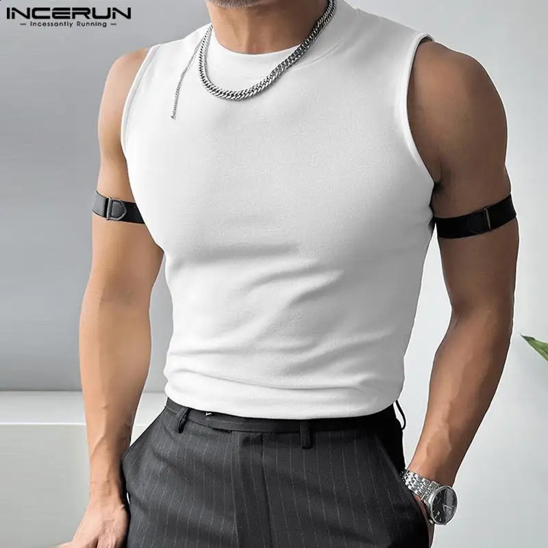 Tops Incerun Mentes de style coréen pour les hommes en daim à double face gilets à col décontracté mode