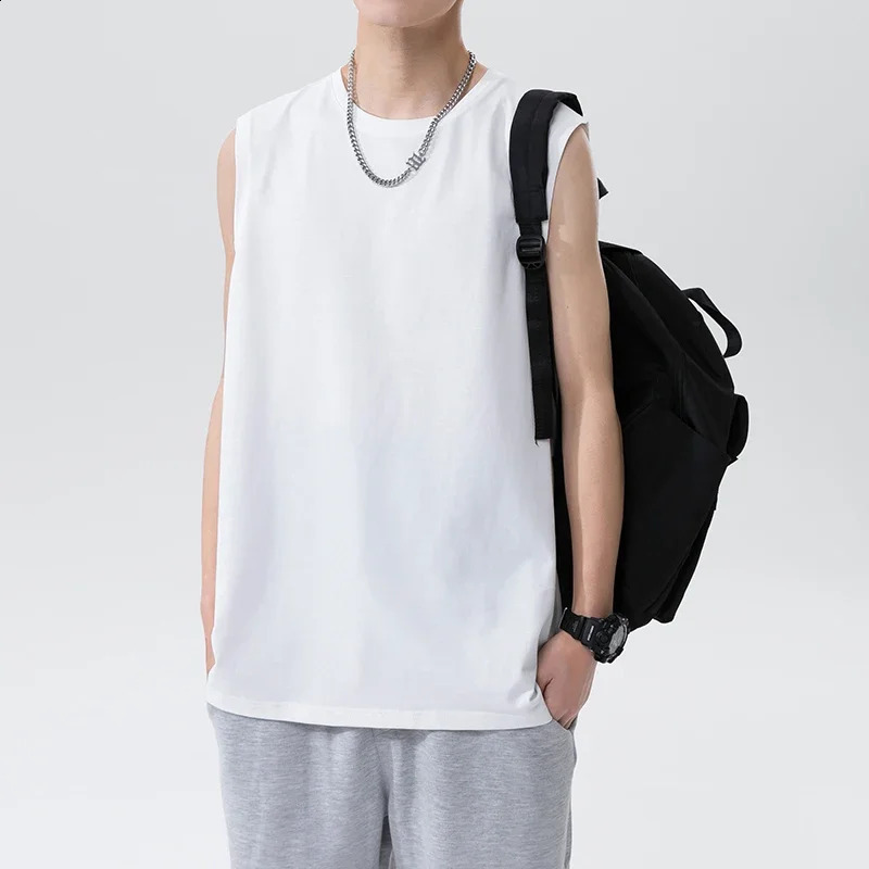 Summer Fashion Mens Tank Tops Cotton Sleeveless Shirt Man Loose Casual Tank Top Men sleeveless top men 240810