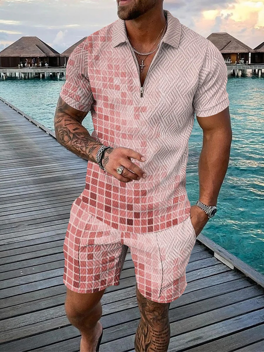 Fashionable Cuban style striped long sleeved shirt mens casual pleated retro loose shirt button cotton linen stand up collar shirt240810