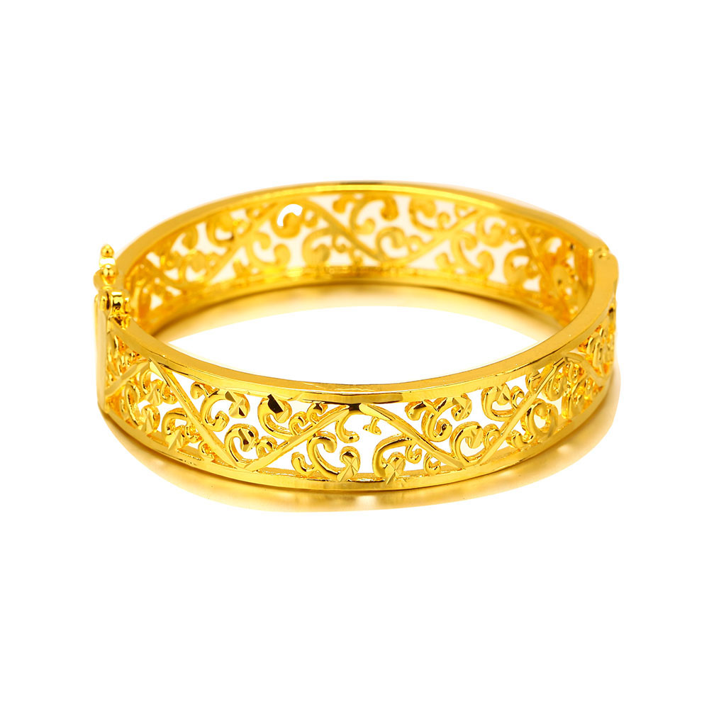 Bracelet de luxe Hip Hop Bijoux Designer Accessoires 24k Real Gold Bangle Copper Bracelet Formal Bracelet Designer Jewlery Fomen Women Woman Desi