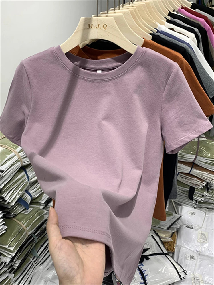 Summer Women T Shirt Oversize T-Shirt Woman Clothes Tops Cotton Tshirt Female Short Sleeve Spring Tee Sexy Y2k Top White 240821