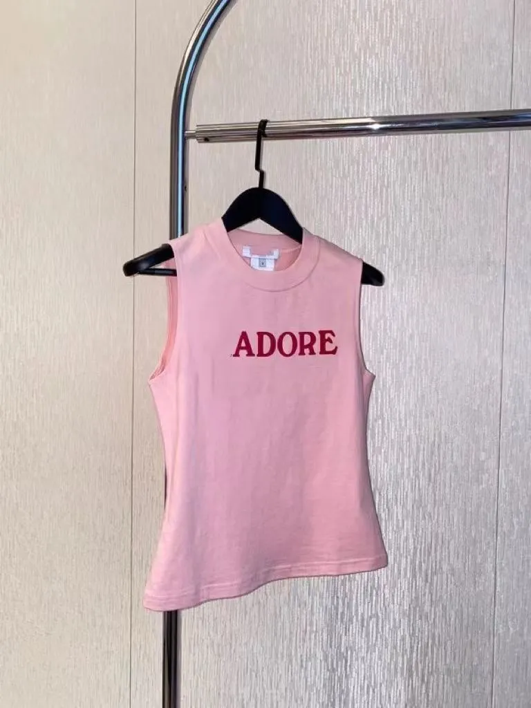 for woman Summer and American women's sleeveless T-shirt vest, TANK TOP pure cotton round neck top, slim fit, fashionable and fashionable, high